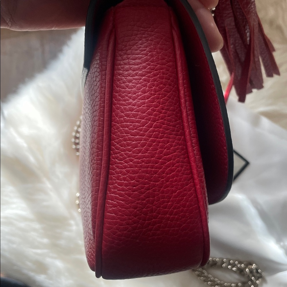 Gucci Red Soho Disco Crossbody with Tassel - Picture 5 of 10